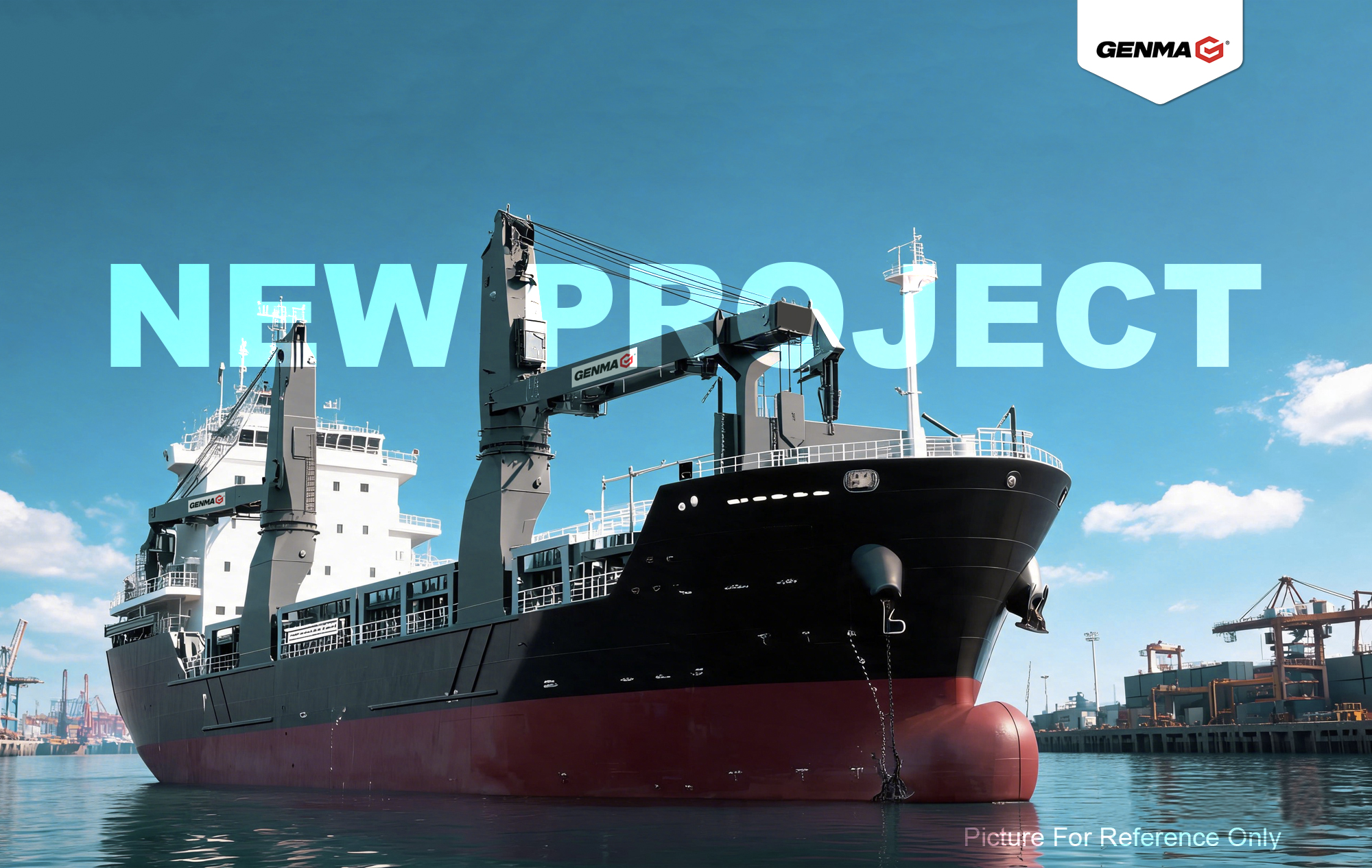 GENMA Lands Order for 24 Heavy‑Lift Deck Cranes from Leading Chinese Shipyard(图1)