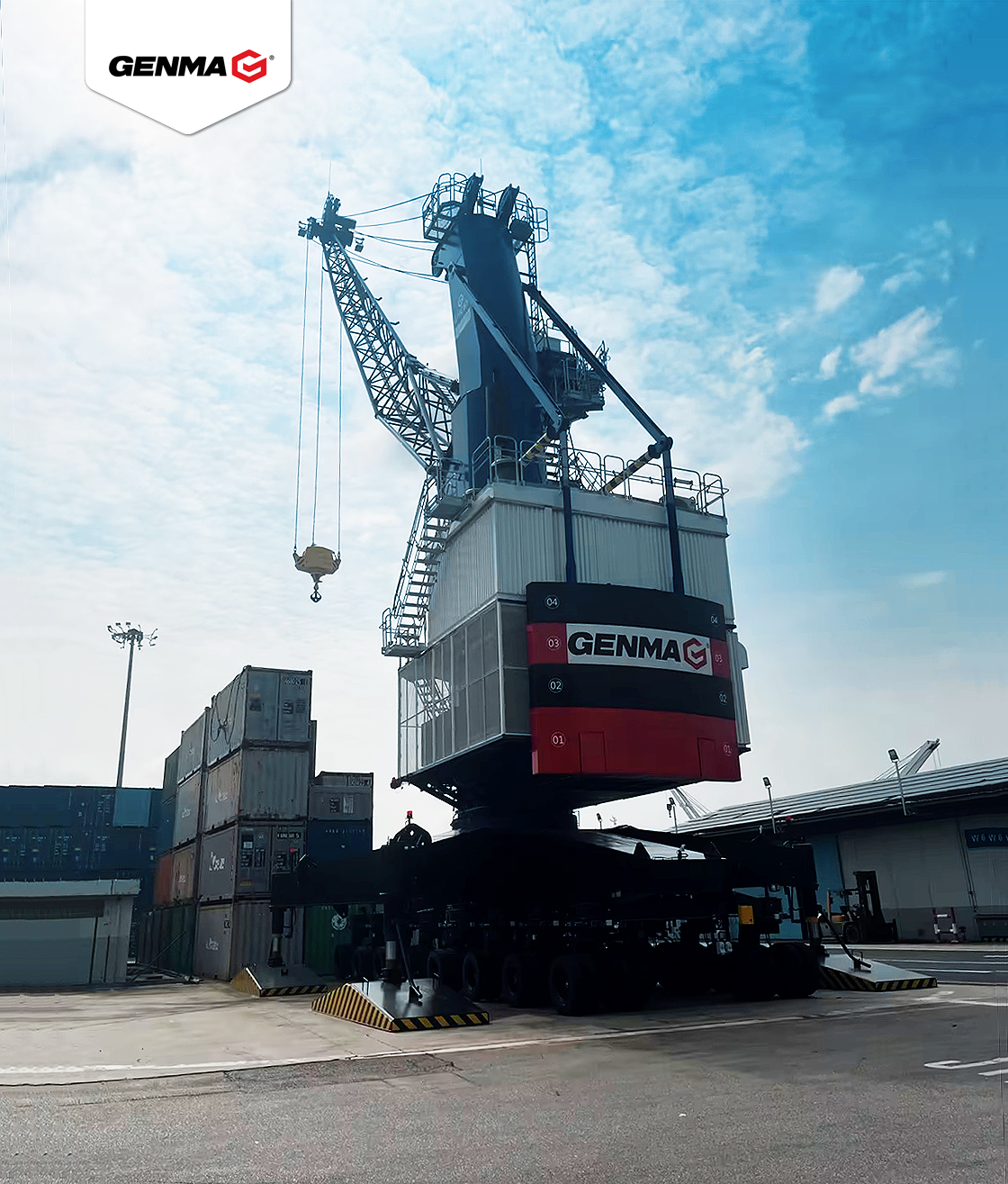 GENMA Delivers 65-ton Mobile Harbor Crane to Singapore Market(图1)