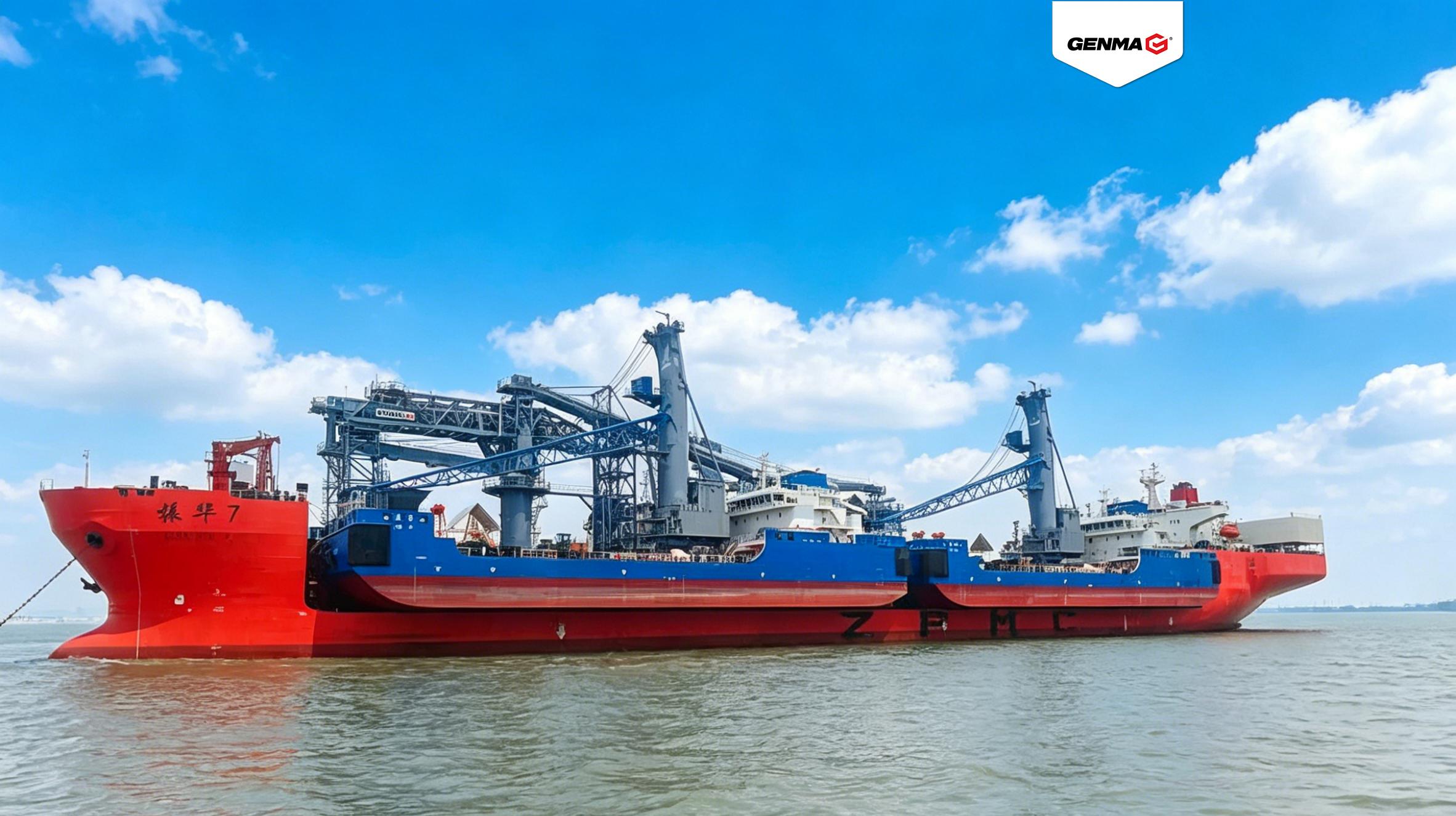 Another Batch of GENMA Transshipment System & Intelligent Offshore Transshipment Cranes Shipped to A(图1)