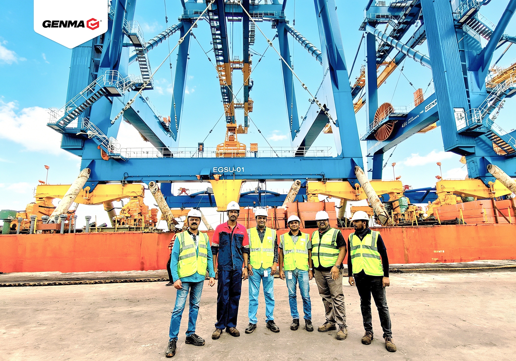 Landed & Checked In! Three GENMA Grab Ship Unloaders, Ready to Go(图2)