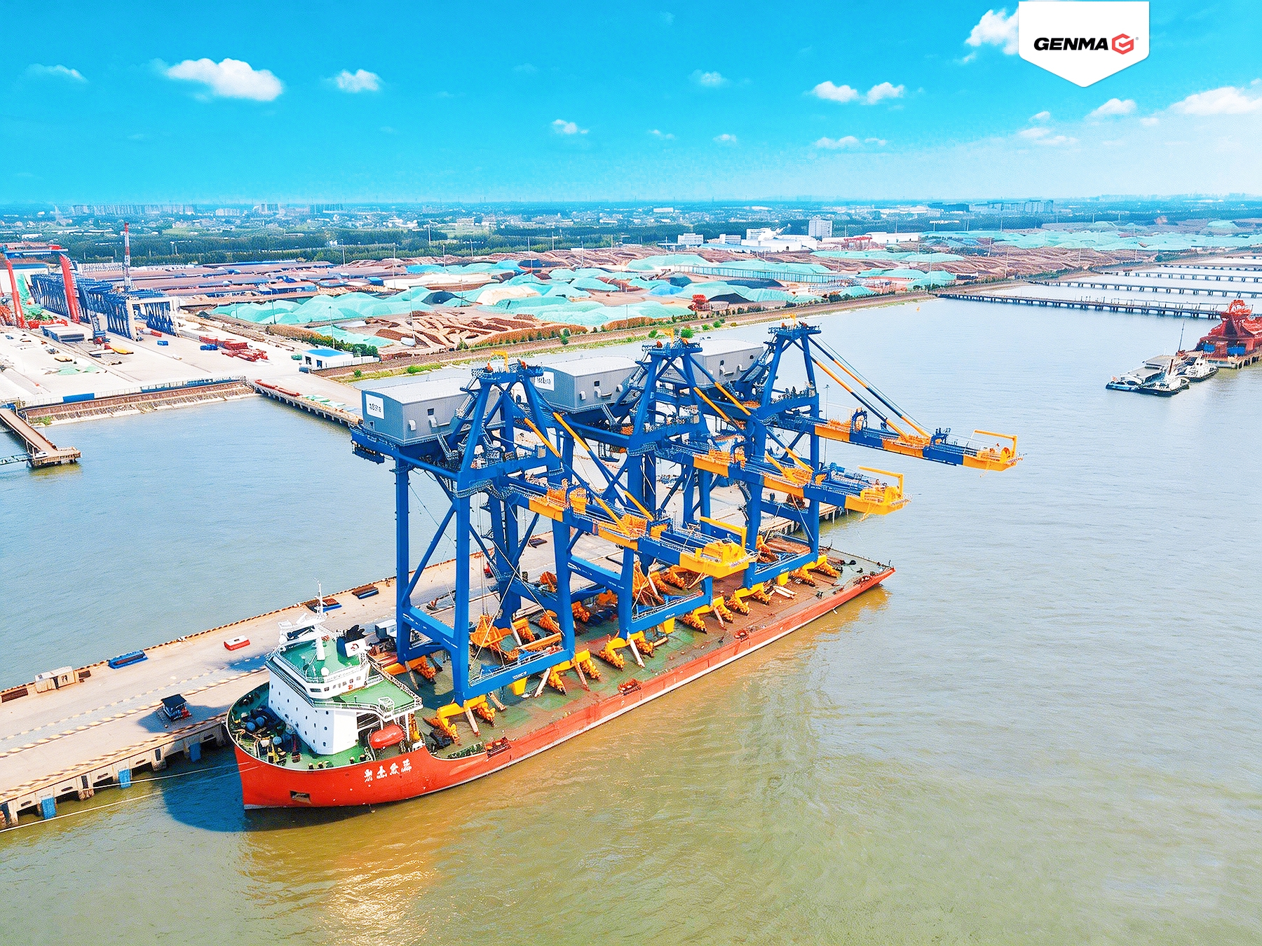 GENMA ships another three bridge-type grab ship unloaders, and the project is progressing smoothly(图1)
