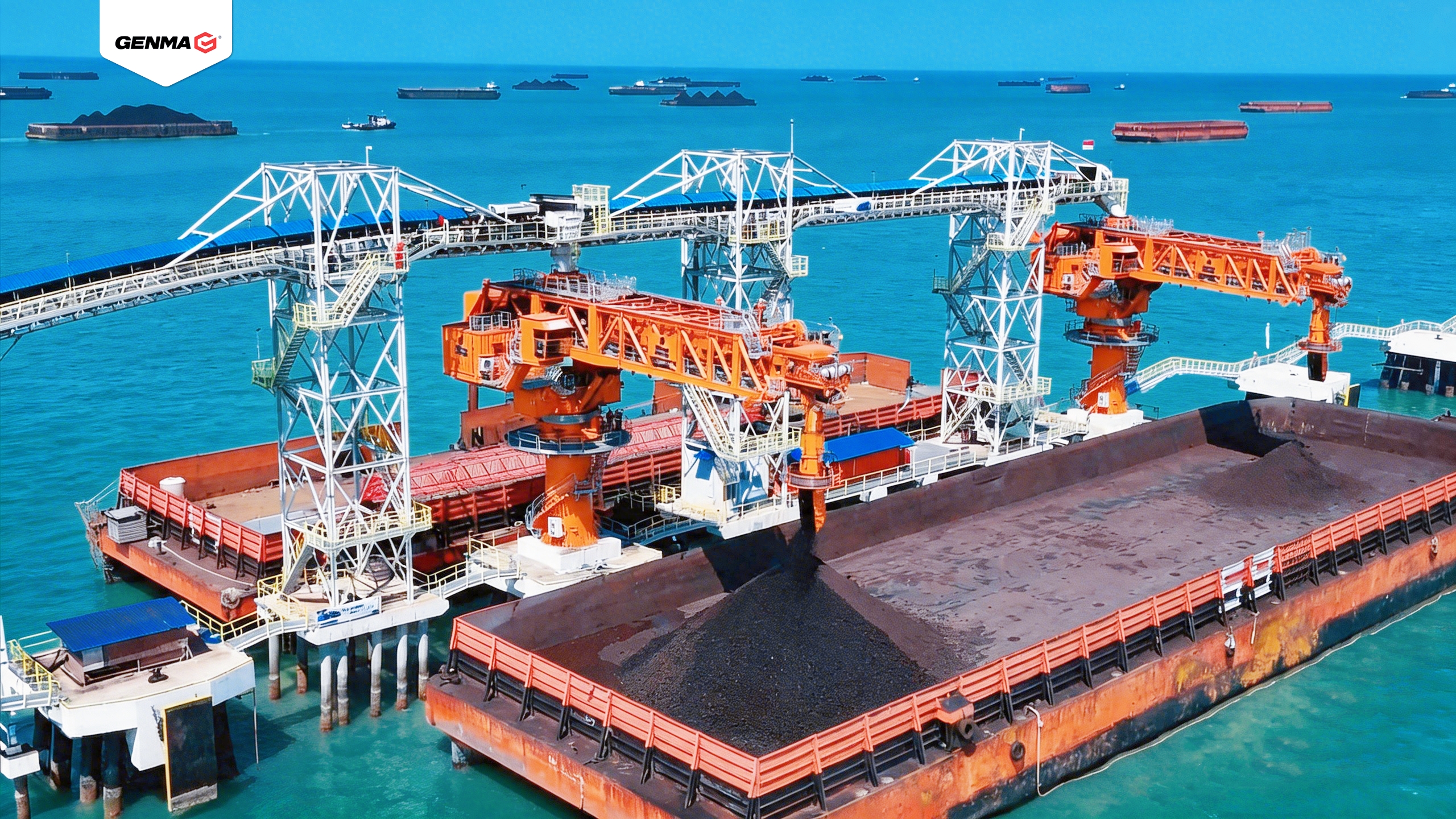 GENMA Delivers Two 2,500 TPH Ship Loaders to Indonesian Customer(图1)