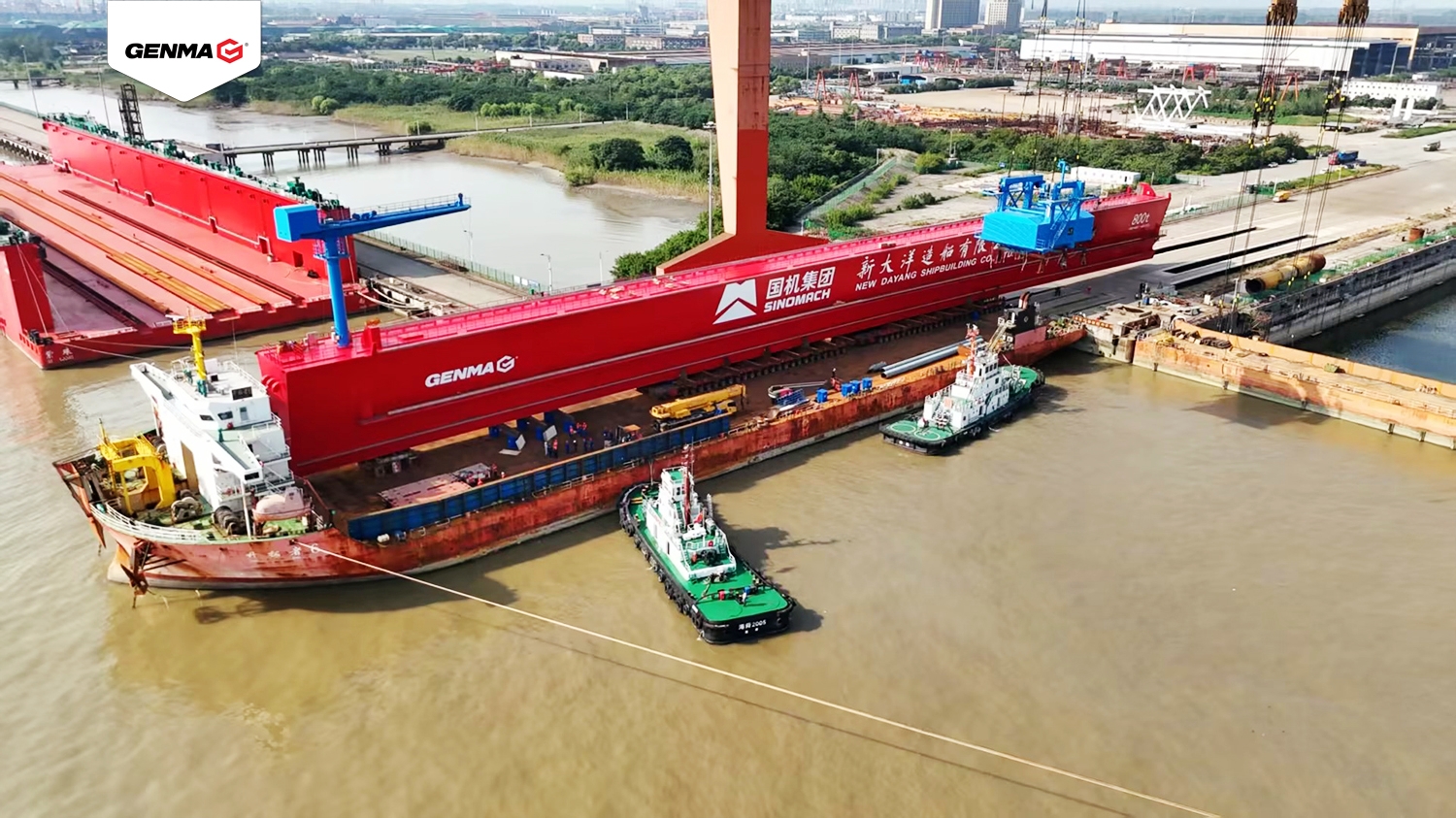 GENMA Completes 800t Gantry Crane Lift(图1)