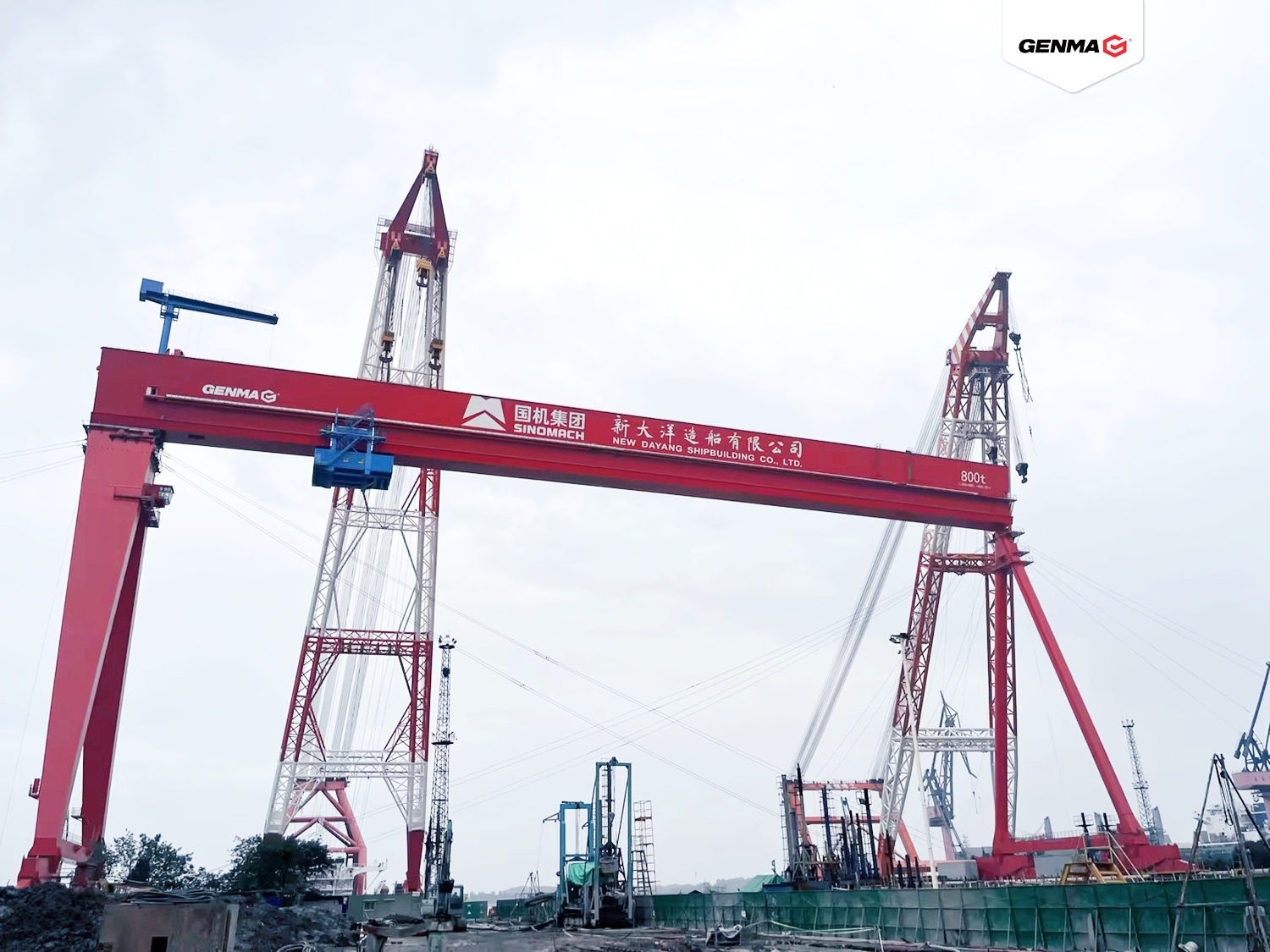 GENMA Completes 800t Gantry Crane Lift(图2)